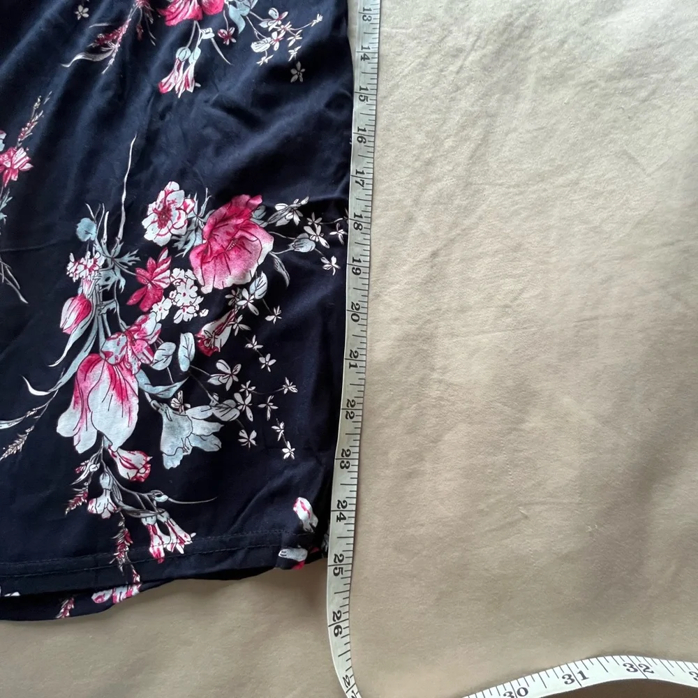 Flower Printed Soft Smocked Waist Cotton Lightweight Boho Traveler Pants One SZ - Picture 9 of 12